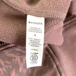 Athleta Triumph Printed Hoodie in Smoked Almond Brown Lynx Purple Print, Small Photo 9