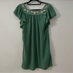 Max Studio Green Vice Embroidered Mini Dress Size Small Photo 11