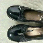 AGL Black Leather Bow Cap Toe Block Heel Pumps Shoes. Size undefined Photo 4