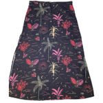 Marine layer  Women 6 Ryan Midi Slip Skirt Boho Black Tropical Flower Side‎ Slits Photo 0