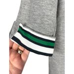 Brax Striped Grey Green Blue Ruffle Cuffed Crew Top 36 Cotton‎ Gray Size undefined Photo 6