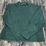 June & Hudson Green Sweater Mock Neck CozyButton Accent Womens XL Fall Winter Photo 1