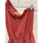 Entro  One Shoulder Ruffle Dress Smocked Waist Party Cocktail‎ Dress S Photo 3