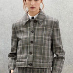 Brunello Cucinelli  sparkly sequin embellished prince of wales plaid check jacket Photo 0