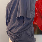 Lululemon Crescent Knot Front purple Blue Training Running Yoga T-Shirt Size 6 Photo 0