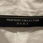 ZARA  V-Neck Striped Red Blue Antique White Tie Blouse Photo 1