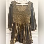 Free People  Farrier Velvet
Mini Dress -  Size XS
NWOT Deep Olive last picture Photo 4
