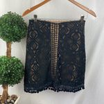 For Love & Lemons Black & Nude Lace Mini Skirt M Photo 0
