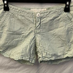 Abercrombie & Fitch : Light Green Striped Shorts- 100% cotton- 0 Photo 0