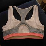Athleta Size Medium M Triple Dare Sports Bra Pink Gray White Photo 4