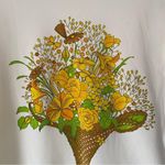 Vintage 70s Miss Shaheen California Hawaii Polyester Cream Floral T Photo 4