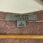 Ruff Hewn  Mauve Midi Length Button Down Cardigan Sweater Size L Photo 3
