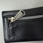 Aimee Kestenberg  Leather Card Wallet Black Snap Envelope Pebbled Classic Zip * Photo 4