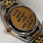 Women classic gold silver tone 30mm case quartz analog adjustable running Photo 3