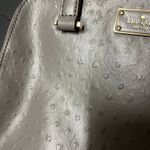 Kate Spade  KAY STREET OSTRICH EMBOSSED SMALL FELIX‎ GREY LEATHER SATCHEL Photo 2