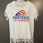 Fruit of the Loom Puerto Rico Se Levanta Shirt Womens Small Fringe Festival Graphic Tee Photo 0