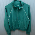 Offline by Aerie Green Quarter Zip Pullover Sweatshirt Athletic Style M Size M Photo 0