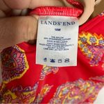 Lands' End salmon paisley print one piece swimsuit women’s size 18W beach summer Photo 5