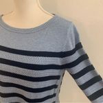 Talbots Petite Stripe Boat Neck Button Accent Sweater Size LP Photo 4