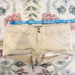 American Eagle Vintage Y2K  Micro Mini Khaki Shorts Size 2 90s Low Rise Festival Photo 4