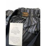 New NWT Rising International S Wide Leg High Rise Pants Cropped Striped Pleated Blue Photo 5