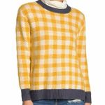 Susina yellow buffalo check cozy crewneck sweater small Yellow Photo 2