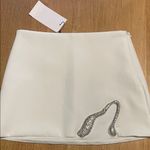 ZARA NWT Jewel Mini Skirt XS Oyster-White Photo 10