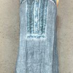 Free People  Oversized Gauze Linen Flowy Collared Tank Top Washed Blue M Photo 1