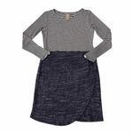 Anthro Dolan from the Left Coast Collection Blue Striped Tulip Skirted Dress Size M Photo 2