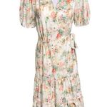 Alex Marie  Size 6 Irene Floral Wrap Puff Sleeve Tiered Ruffle Hem Dress Boho Photo 0