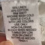 Liz Claiborne  Green Stone Stripe Linen Crop Pants Size L New Photo 6