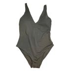 Everlane  Black‎ One Piece V Neck Swimsuit New XXL Photo 5