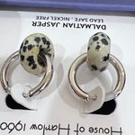 House of Harlow 1960 | Silver & Dalmatian Jasper Hoops Photo 4