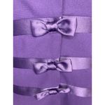 Womens Size 14 Dress Suit Two Piece Purple Plum Satin Bows Skirt Long Sleeve Top Photo 7