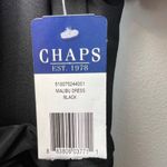 CHAPS  Women's Malibu A-Line Midi Dress Black Sleeveless V-Neck Halter  Large NWT Photo 6