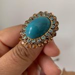 Beautiful turquoise cocktail ring Blue Photo 2