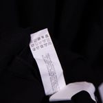 Zara Crepe Semi Sheer Chiffon Puff Short Sleeve Sheath Midi Dress Black Small Photo 2