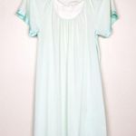 Vintage Mint Green Chiffon Eyelet Short Sleeve Nightgown Sz M Size M Photo 8
