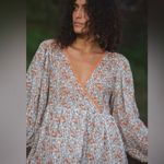 Daughters of India NEW Binita Mini Dress Apricot Color Size Large Orange White Photo 5