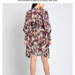 Chufy Red and Pink Mock Neck Bishop Sleeve Dress size M Size M Photo 9