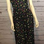 American Vintage Vintage Y2K Floral black Sheer Sleeveless Dress with red & yellow tulips size 8 Photo 0