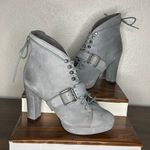 Seychelles Women's Gray Under Construction Lace Up Ankle Boot Size 6.5 Photo 1