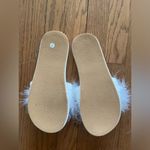 White fluffy furry house slippers Size 9 Photo 3