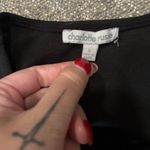 Charlotte Russe Black Lace-Up Cut Out Front Crop Top S Photo 2