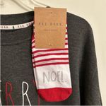 Rae Dunn Women’s Charcoal Grey Sweatshirt with Ankle Socks Size Small Photo 6