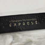 EXPRESS Vintage 90s Women’s Size M Black Genuine Suede Gold Studded Belt Western Photo 3