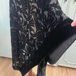 Black Velvet Burnout Kimono Duster Drape Front One Size Whimsigoth Dark Fairy Photo 4