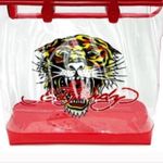 Ed Hardy  Red Tiger Clear Tote Bag With Zipper Closure & Pouch Photo 4