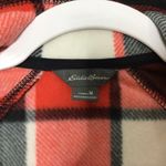 Eddie Bauer  Fleece Pullover Jacket‎ Womens Medium Red Black 1/4 Zip Outdoor Photo 3