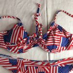 SheIn Bin 41 Patriotic American Flag 2pc Swimsuit Bikini Size Small/Medium Photo 2